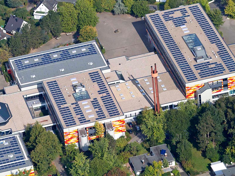Jacobi Dächer und Gerüste Solartechnik Solaranlage Luftbild